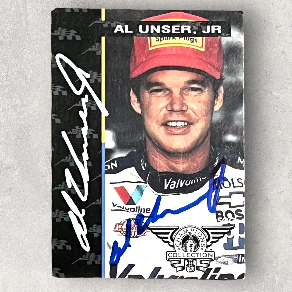 Al Unser Jr VALOVLINE RACING INDY VINTAGE autographed card 1994 IMS CHAMPION SRS - Image 1 of 1