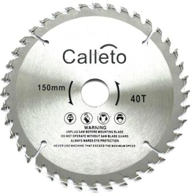 CALLETO Lama per Taglio Legno a 40 Denti Ø150 Foro 22,23mm Disco Ricambio Sega Circolare