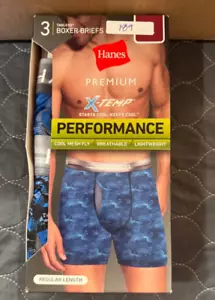 Men NWOT "Hanes" Tagless Boxer Briefs Performance. Multicolor Size Small 28-30” - Picture 1 of 2