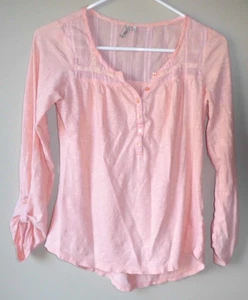 Red Camel Women's Long Sleeve Top Size S Color: Peach - Picture 1 of 4