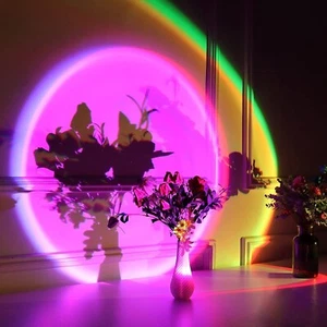 Sunset Lamp Projection, 16 Colors Changing Projector LED Lights Floor Lamp Room - Picture 1 of 6