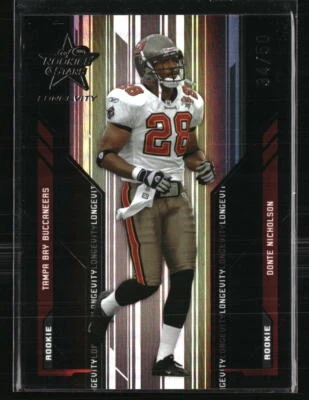 Donte Nicholson 2005 Leaf Rookies and Stars Longevity Black #157 Football /50 - Image 1 of 2