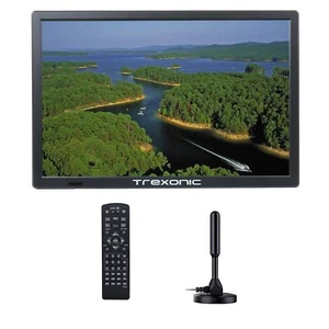 Trexonic Portable Rechargeable 15.4 Inch LED TV with HDMI, SD/MMC, USB, AV In/Ou - Picture 1 of 1