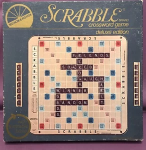 Vintage Scrabble Deluxe Edition 1976 Selchow & Righter - Picture 1 of 12