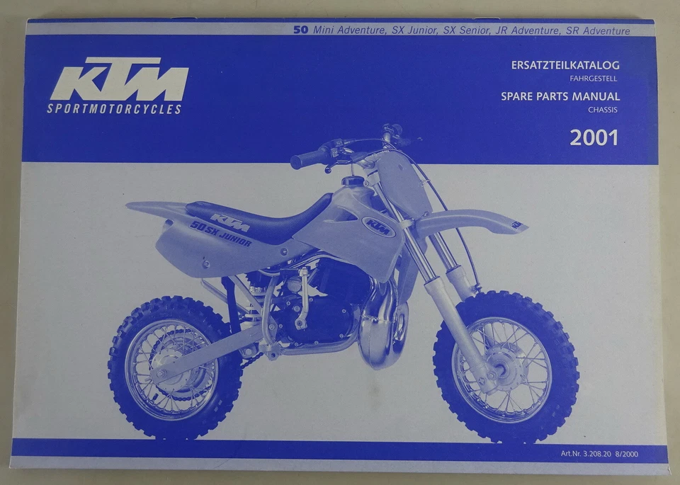 Catalogo Parti Telaio KTM 50 Mini Adventure / SX Junior / Etc Anno Modello 2001 - Immagine 1 di 1