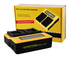 Caricabatteria Patona Rapido Dual Lcd Per Panasonic Lumix Dmc-Gh3,Dmc-Gh3a