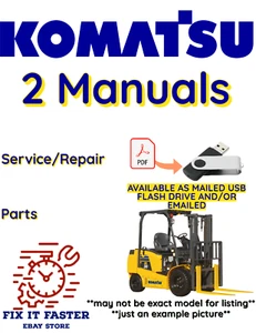 KOMATSU FG25T-16 FORKLIFT SERVICE PARTS REPAIR SHOP  MANUAL PDF USB - Picture 1 of 3