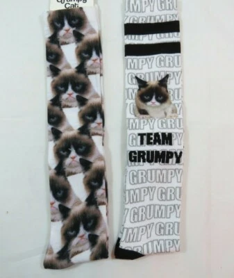 2Pk женщин сварливый кот белый очень длинный эластичный колена носки размер 9-11 котенок - Изображение 1 из 2