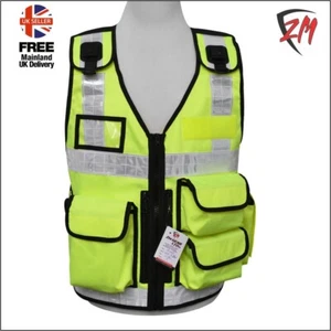 Hi Viz Tactical Dog Handler Security Vest Enforcement CCTV Tac High Quality NEW - Foto 1 di 21