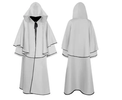 Hooded Cloak Halloween Robe Monk Robe Cape Long Sleeve Wizard Sorcerer Reaper - Image 1 of 2