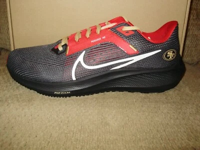 NFL San Francisco 49ers NIKE AIR ZOOM PEGASUS 40 Gray DZ5990-001 Men Shoes 12.5M - Image 1 of 4