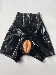 Women latex gummi panty with mould vaginal sheath back sheath 0.4mm - Picture 1 of 4