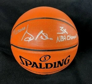 George Blaha signiert & beschriftet Detroit Pistons NBA Replik Spiel Basketball - Bild 1 von 6