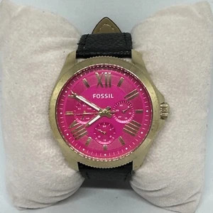 Fossil Cecile AM4539 Women's Black Leather Analog Dial Quartz Wrist Watch HME368 - Picture 1 of 11