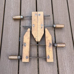 "Juego de abrazaderas de tornillo de madera vintage de 2-10"" The Cincinnati Tool Company Hargrove #710" - Imagen 1 de 6