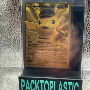 Tarjeta de arte de ventilador de lámina dorada Basic Detective Pikachu Gx 2024 HP 148 envío gratuito P1 - Imagen 1 de 2