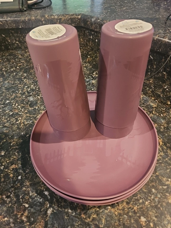 4 Platos 4 Tazas Mainstays Casa Halloween Platos 10.5 Pulgadas 26oz Tazas Foto 1 de 3