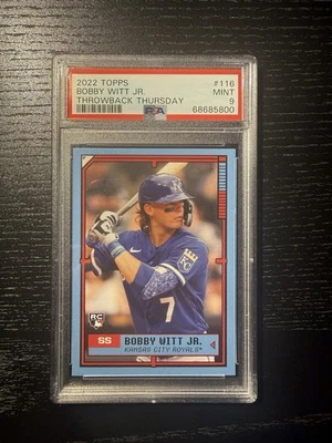 2022 Topps Throwback Thursday Bobby Witt Jr. Rookie #116 PSA 9 *POP 62* - Image 1 of 2