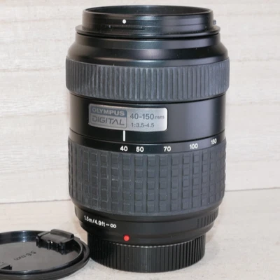 Lente para cámara Olympus Zuiko 40-150 mm f/3,5-4,5 EZ 4/3 DSLR E500 E300 *BUENA* Foto 1 de 4
