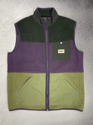 Howler Bros Vest Mens Purple Green Full Zip Chisos Sherpa Fleece Outdoors Medium - Image 1 of 4