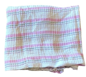 Aden + Anais Muslin Swaddle Blanket Pink Purple Gray Stripe 100% Cotton Baby - Picture 1 of 9