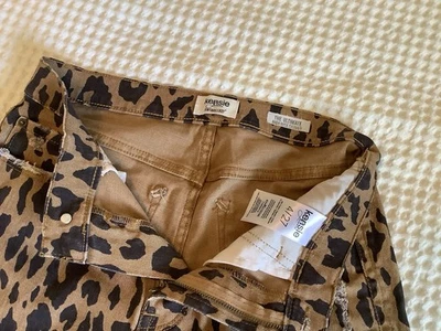 Pantalones Cortos de Jean KENSIE Leopardo Vintage Lujo Para Mujer, Ultimate Tiro Alto Ajustados S 4/27 Foto 1 de 4