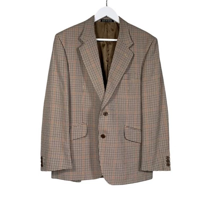 Chaqueta Blazer John G Hardy Tweed UK40 Corta Marrón Cuadros Lana Hacking Countrycore Foto 1 de 4