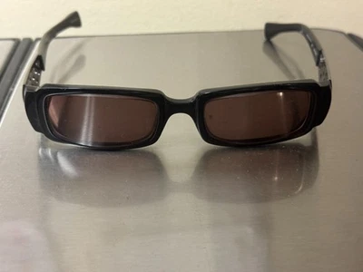 Marcos de gafas vintage Alain Mikli A0139-03, color oscuro con lados plateados Foto 1 de 4