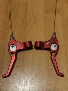 Vintage Machine Tech Zero Flex Bremshebel Set eloxiert rot 90er MTB CNC Canti 👀 - Bild 1 von 21