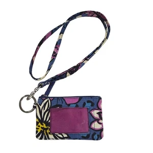Vera Bradley im Ruhestand African Violet Schlüsselband Geldbörse Münze Ausweisetui Etui - Bild 1 von 3