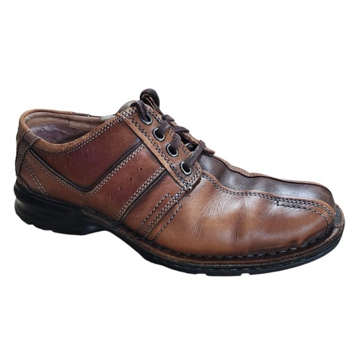 Mocassino Clarks Touareg Vibe Oxford uomo taglia 8 5 marrone bicolore grosso 70852