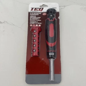 TEQ Correct TQ4552 21 Pc. 1/4” Drive Ratcheting Multi-bit Driver W/ Magazine Red - Picture 1 of 10