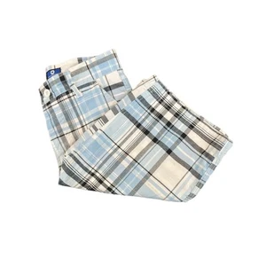Southpole Shorts Boys 12 Blue White Plaid Bermuda Casual Pants Kids - Picture 1 of 10