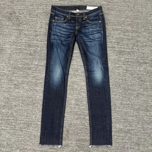 Rag & Bone Dre Low-Rise Slim Boyfriend Jeans Women 24 Dark Wash Yessler Denim - Picture 1 of 12
