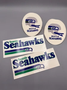 Seattle Seahawks Old School Throwback 4 gestickte Patch Autoaufkleber Lot - Bild 1 von 4