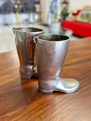 Grenadier England Silver-Plated  Pair of  equestrian riding Boots drink measures - Image 1 of 4