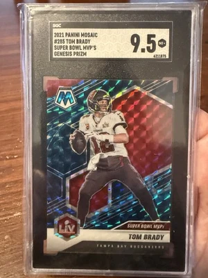 2021 Panini Mosaic - Super Bowl MVPs Tom Brady #285 Genesis Mosaic Prizm - Image 1 of 2