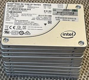 Joblot 10 x INTEL DC S3610 SERIES 480GB 6Gb/s SFF 2.5" SATA SSD Hard Disk Drive - Afbeelding 1 van 5