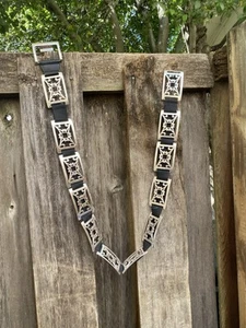cintura elastica concho rettangolare tono argento 40 Relaxed - Foto 1 di 3