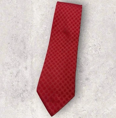 Corbata de seda Hugo Boss ITALIA lunares rojos con:3,5" usada en excelente estado Foto 1 de 4