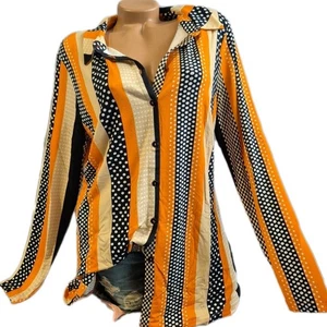 Aniston Damen Bluse Shirt Schwarz Gelb Muster Viskose Langarm Gr. 36-48 (6 456) - Bild 1 von 13