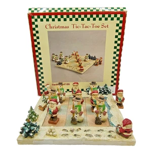 Vintage Christmas Game Tic Tac Toe Santa VS Snowman Holiday Family Novelty IOB - Picture 1 of 24