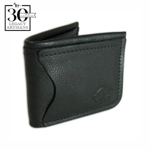 The Leather Store Büffelleder Travelers Geldbörse Schwarz Made In Montana - Bild 1 von 9