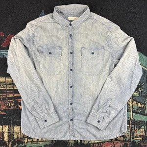 All Saints Spotter Military Utility Langarm Hemd Herren Gr. XL hellblau - Bild 1 von 15