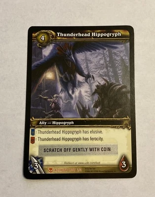 World of Warcraft TCG Thunderhead Hippogryph Loot Card RARE Unused (Pet) MINT - Image 1 of 2