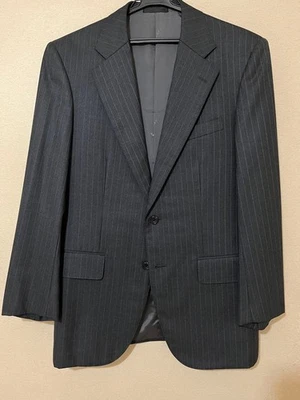 Burberry London Men's Wool Gray Stripe Single Jacket BBD Size M #EK BHA - Image 1 of 4