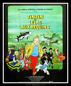 TINTIN LAKE OF SHARKS Large French Grande Vintage Movie Poster Original 1972 - Picture 1 of 8