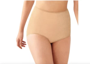 BALI Womens (2 PAIRS) Skimp Skamp Nude Stripe BRIEF 9/2X #2633 NWT - Picture 1 of 1