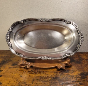 Oval Amston Fine Silver Plate 1641 Vintage with Decorative Edge - Picture 1 of 5