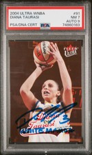 2004 Fleer Ultra #91 Diana Taurasi RC Card Auto Inscribed White Mamba PSA 7 9